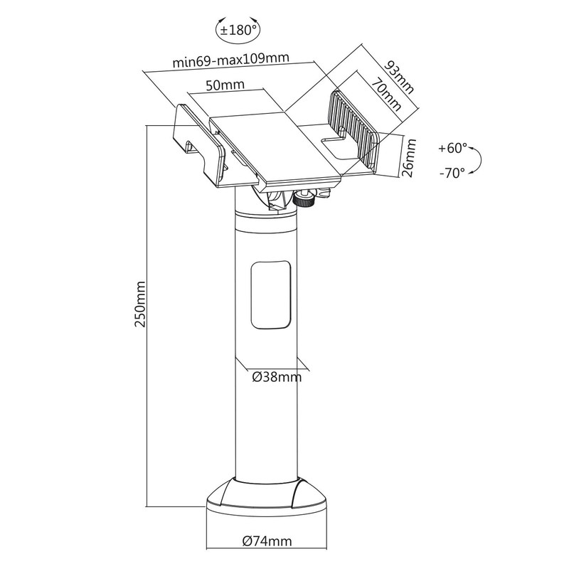 Maclean MC-847 Universal EC Card Terminal Holder Card Reader Holder