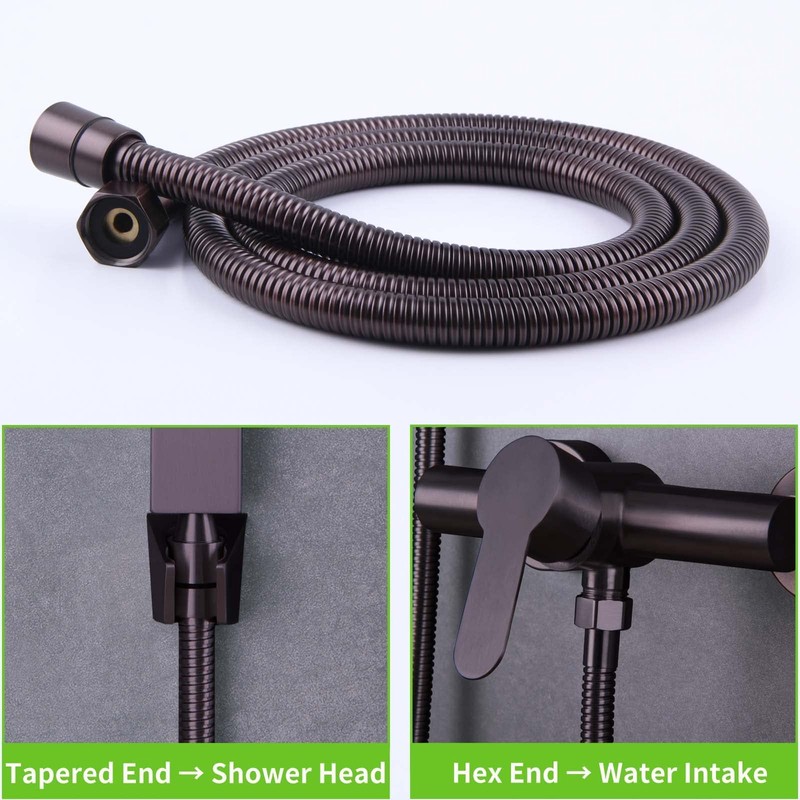 Angle Simple Hand Shower Hose 59", Flexible Stainless Steel Shower