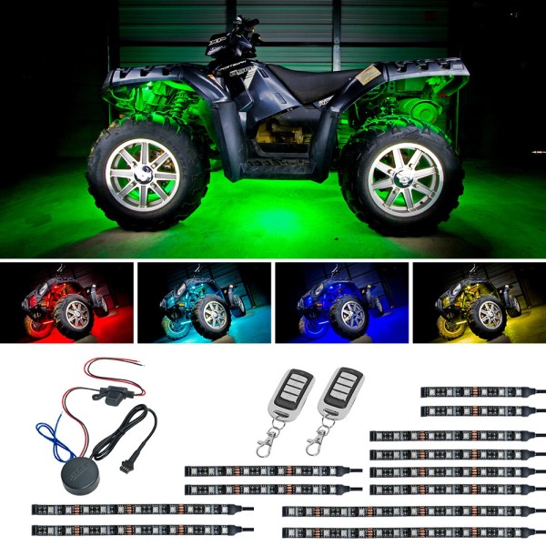 LEDGlow 12pc Advanced Million Color ATV Quad UTV Waterproof Accent
