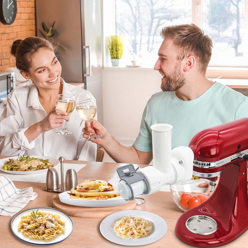 6-in-1 Pasta Maker Attachment Compatible with KitchenAid Stand Mixer, Pasta