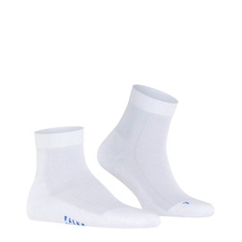 FALKE Unisex Cool Kick Short Stockings Breathable Quick-Drying Material Light Padding Plush Sole Cooling Modern Quarter Length Flat Seam Toe Sporty Plain 1 Pair, White (White 2001)