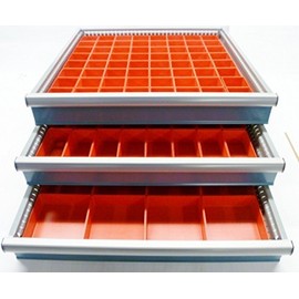 Schaller 112 Pc Red Plastic Box Assortment 2" Deep - Three (3) Sizes