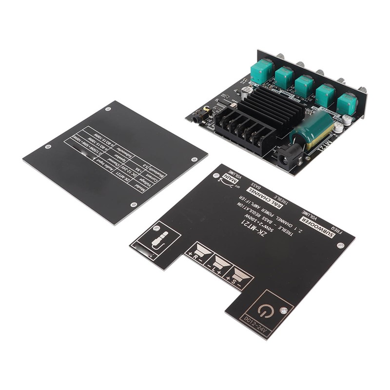 ZK MT21 Bluetooth Power Amplifier Board 2.1 Channel DC 12V‑24V