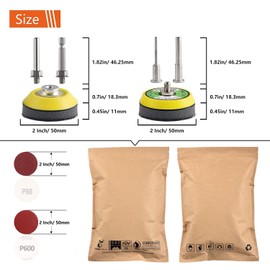 Pack of 240 2 Inch Sanding Discs Pads 50 mm with 2 Pieces 1/8 in & 1/4 in Shank, Sanding Pads Sandpaper Velcro Grit 80-3000 for Wood Furniture Painting Automotive