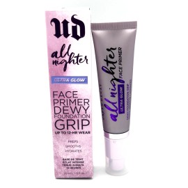 Urban Decay All Nighter Ultra Glow Face Primer Dewy Foundation Grip ~ 1.0 oz ~