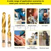 TOPEC Tap Bit Set, 3-in-1 HSS Titanium Coated Combination Drill