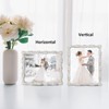 DIKAR 8x10 Picture Frame with Pearl for Wedding, Silver Plated