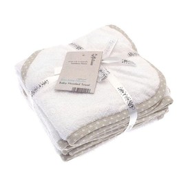 Generic Pack of 2 Super Soft Hooded Baby Towels 70% Bamboo 30% Cotton Approx 75cm x 75cm Each, BIT211065