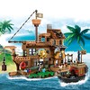 RiceBlock Pirate Ship Building Toys, Pirate Wharf Themed City Store
