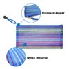 Selizo 6 Pcs Pencil Pouch Plastic Pencil Cases Zipper Mesh