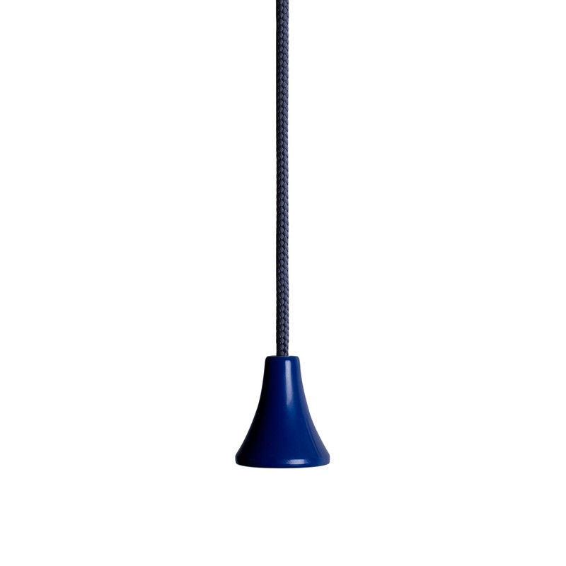 Bathroom Light Pull Cord and Handle, Navy Blue String, Acorn