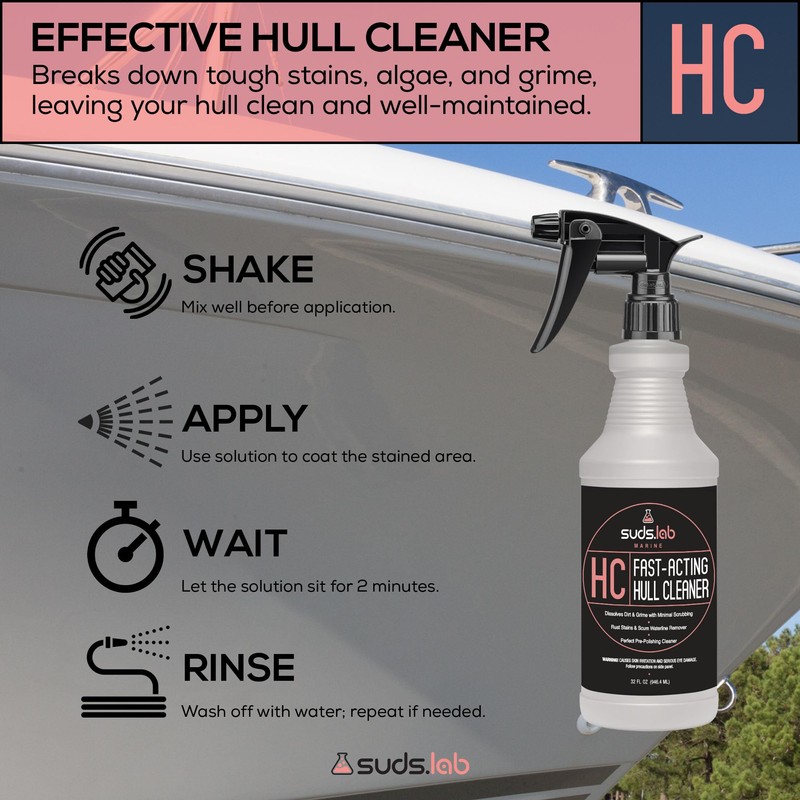 Suds Lab Marine HC Fast-Acting Hull Cleaner, Rust & Scum