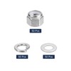 sourcing map 150Pcs 3/8"-16 Nylon Insert Hex Lock Nut Kit,