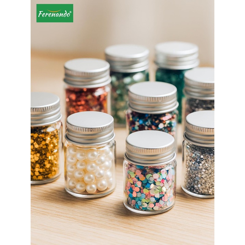 Ferenando Pack of 30 Wide Mouth Test Tube with Screw