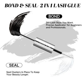 VEYESBEAUTY VEYESBEAUTY Lash Bond and Seal 7ML+7ML Waterproof 2 in 1 Cluster Lash Glue Long Lasting Strong Hold, with Cluster Lash Glue Remover 5ML Eyelash Remover for DIY Lash Extensions at home