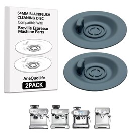 2 Pack 54mm Backflush Cleaning Disc Compatible With Breville Espresso Machine Accessories BES870XL/ 878/860/ 880/810/ 840/450/ 500，Compatible with Cleaning Tablets