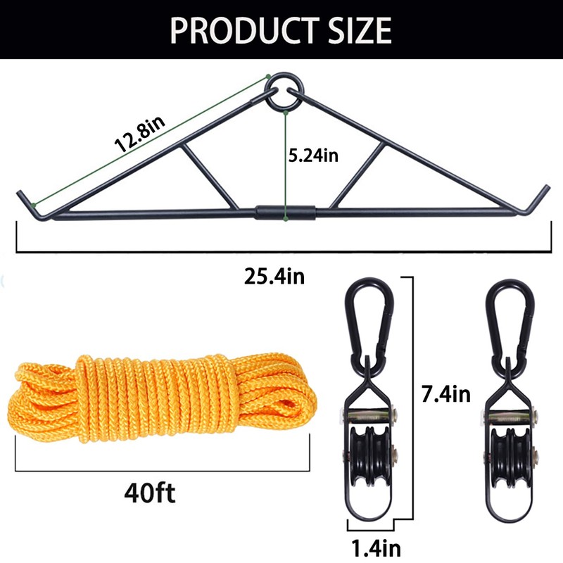 WHSSFINE Deer Hanger for Skinning, Deer Hunting Game Hoist Pulley