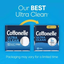Cottonelle Ultra Clean Toilet Paper, 12 Mega RollsWhite