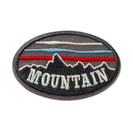 Mountain Mountains - Sew-on / Iron-On Patch / Iron-On / Appliqué / Patches, Iron-On Patch Size 5.4 x 3.5 cm