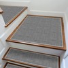 GOYLSER Rubber Stair Landing Rug Grey, Non Slip Stair Matching