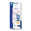 Staedtler 432 35M-3 Rainbow Ballpoint Pen, Medium, Blue, 10 Count