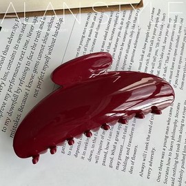 Comfort Fashionably 1Pcs Red Hair Clip Set - Red Claw Clip Nonslip Red Clip Hair Accessories,Large Red Claw Clips for Thin Thick Hair,Perfect for Daily Wear, Parties