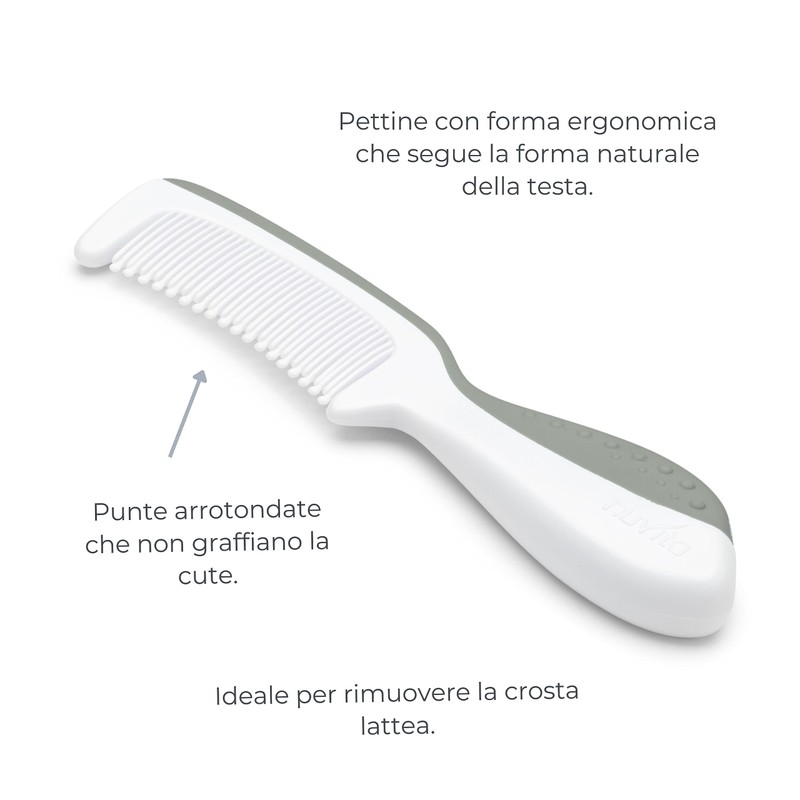 Nuvita 1137 Comb and Brush Set with Natural Sheep's Wool