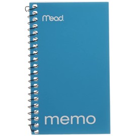 Mead Memo Book, College Ruled, 5 x 3 Inches, Wirebound, 60 Sheets, Assorted (45534)