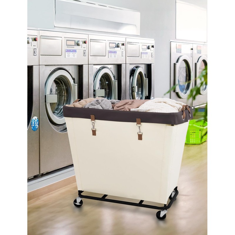 StorageWorks 320L Laundry Basket with Wheels, Extra Large Rolling Hampers
