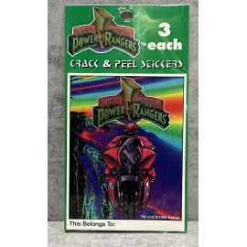 Vintage 1993 Mighty Morphin Power Rangers Crack & Peel Stickers SEALED