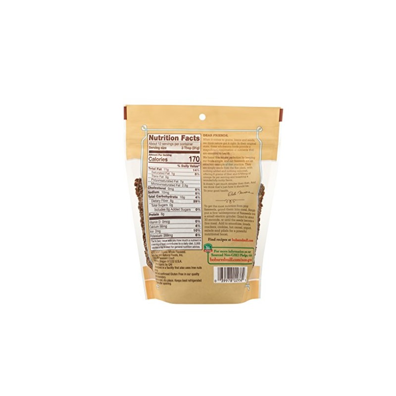 Bob's Red Mill Organic Whole Flaxseeds - 13 oz (Pack