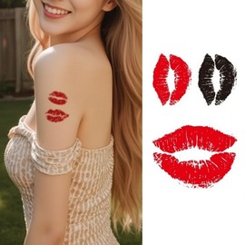 Sexy Kiss Mark Tattoo Sticker Costume Makeup 17ea