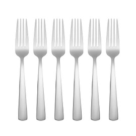 Oneida Aptitude Everyday Flatware Salad Forks, Set of 6, 18/0 Stainless Steel, Silverware Set