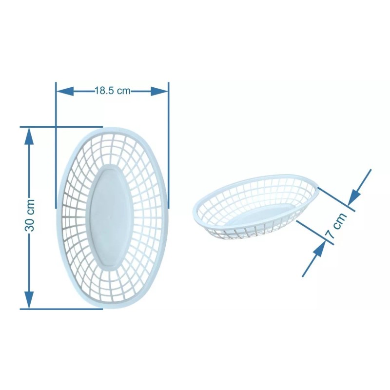 Boris 5 Canastas Ovalada Para Comida Rápida