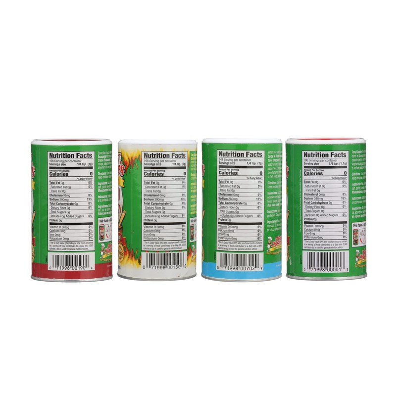 Tony Chachere Seasoning Blends, Variety Pack, 4 Count