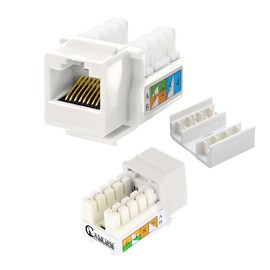NewYork Cables cat 6 Keystone Jack 90 Degree Punchdown Ethernet Wall Jack for Patch Panels Wall Plates