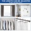 BRIOFOX Industrial Shower Curtain Rod - Spring Tension Shower Rod