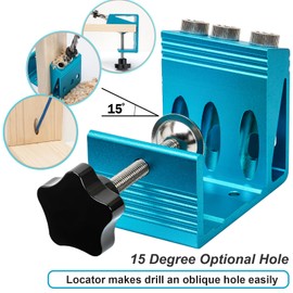 Pocket Hole Jig Kit All-in-One System 3 Drill Guide Joint Angle Tool Dowel Drill Joinery Screw Kit DIY Woodworking Tools Carpentry Locator