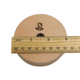 3" Leather Honing Wheel - Buffing Compound Included (3/4" Wide)