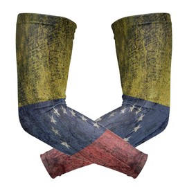 ZZKKO Retro Venezuela Flag Cooling Arm Sleeves Cover Uv Sun Protection for Men Women Running Golf Cycling Arm Warmer Sleeves 1 Pair