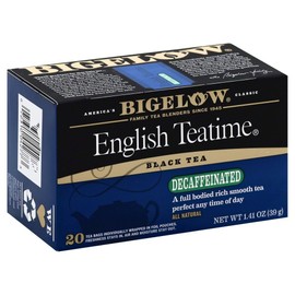 Bigelow té inglés descafeinado, té negro, 20 unidades (paquete de 6), 120 bolsas de té en total