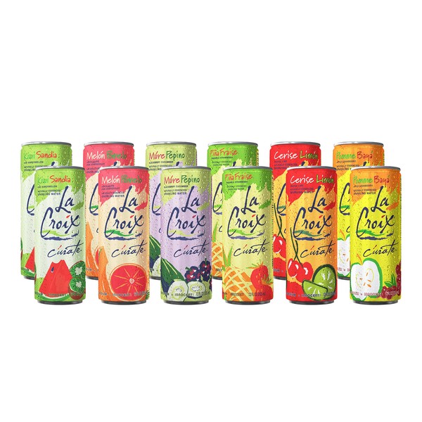 La Croix Sparkling Water - All Flavor Variety Pack, (Sampler), 12 Oz Cans, Flavored Seltzer Drinking Water Beverage Naturally Essenced (12 Slim Cans)