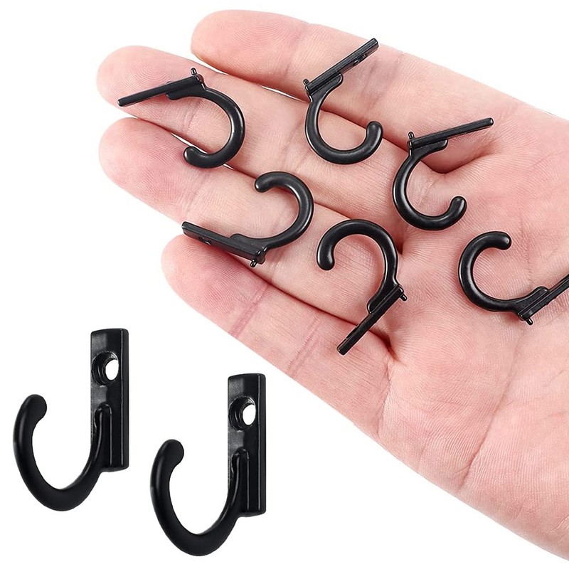Yinquetinup 25 Pcs Wall Mounted Single Hook with 25 Screws