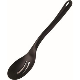 Serving spoon, perforated spoon 12 x 7 cm, length 35 cm polyamid, black