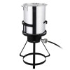 Outdoor Cookware Aluminum Fryer 13x32in Gas Stove Rack Tripod Stand