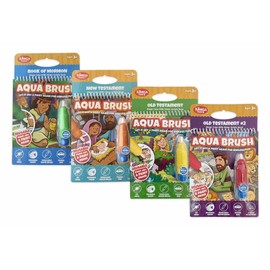 Kanga Toys 4 Pack of Aqua Brush Activity Books for Kids Ages 3+: Old Testament #1, Old Testament #2, New Testament, and Book of Mormon Set