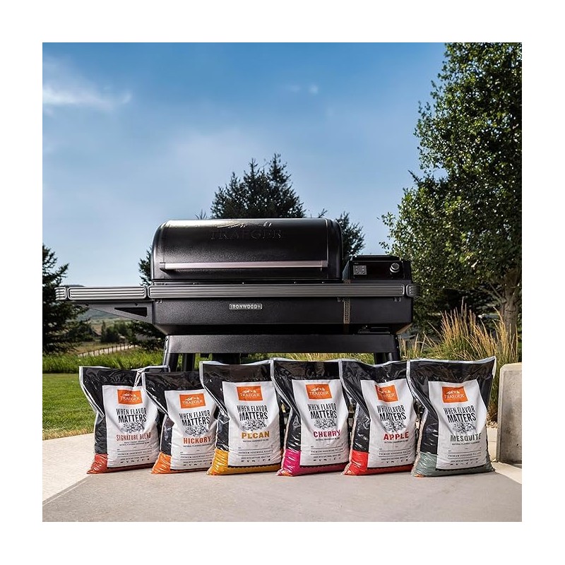 Traeger Grills Mesquite 100% All-Natural Wood Pellets for Smokers and