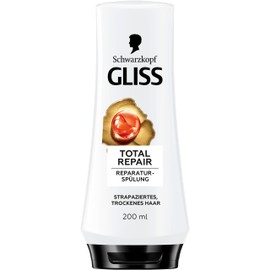 Gliss Spülung Total Repair (200 ml), Haarspülung repariert trockenes, strapaziertes Haar, Pflegespülung für bis zu 90% weniger Haarbruch