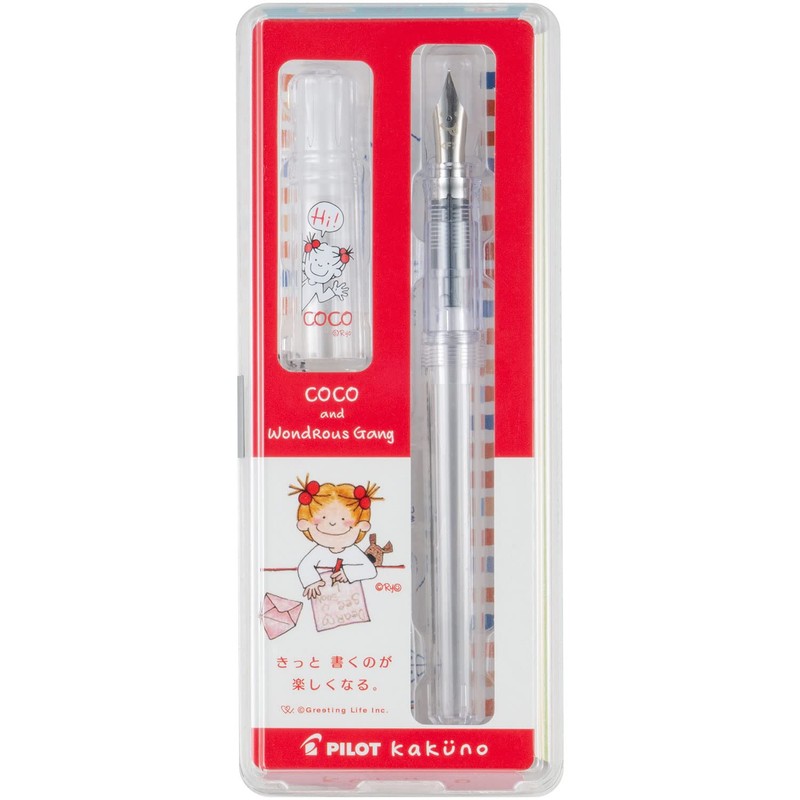 GreetingLife RYZ-957 Coco-chan Kakuno Fountain Pen, Clear