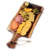 Acacia Charcuterie Board with Natural Live Edge & Handle -